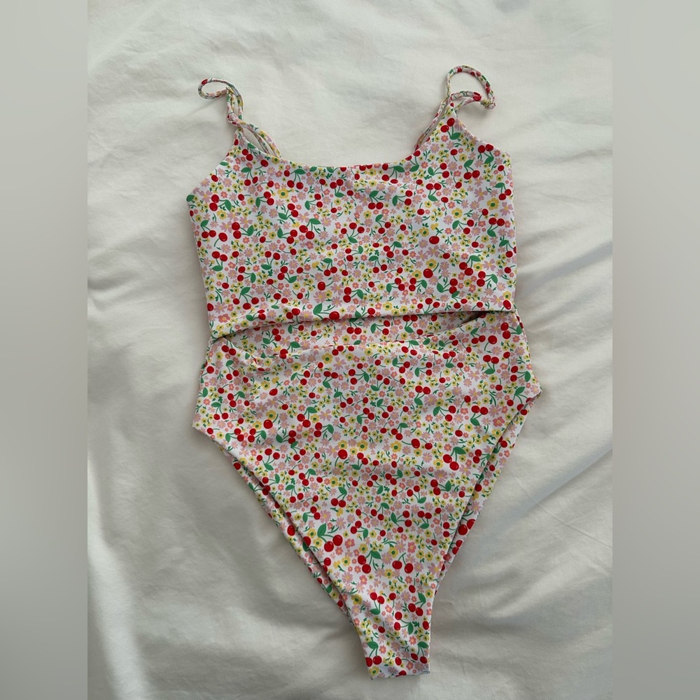 Skatie Cherry and Floral Print One Piece